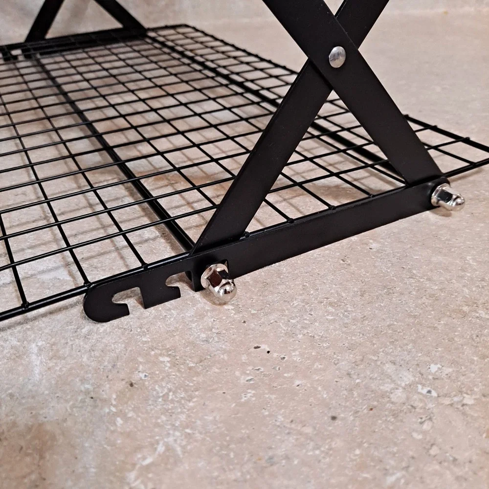 4-Tier Collapsible Cooling Rack Adjustable 3 Setting Design Stackable Cooling US